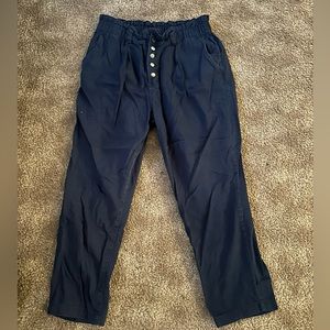 Paperbag Cropped Pants